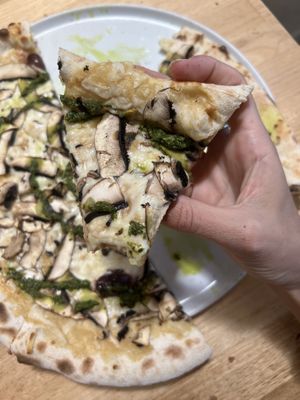 Mushroom Pizza with Vegan Cheese  at Shelter Brewing Co in Busselton