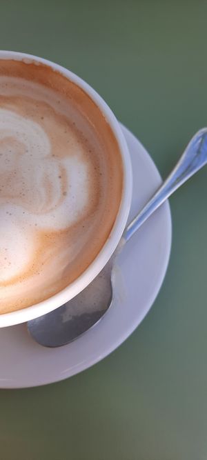 Cappuccino (with vegan milk) at Cafe Dolce Vita in Mallorca