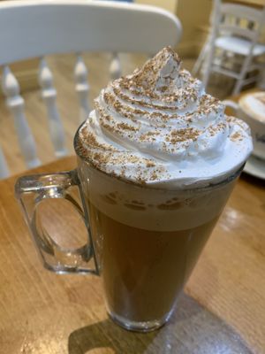 Veeva - Ginger bread latte with vegan whipped cream at VeeVa! in Cockermouth