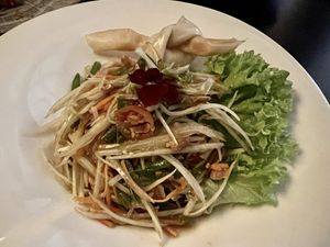 Papaya salad   at Chaophraya in Aberdeen