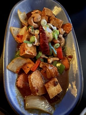 Tofu cashew nuts stir-fry  at Chaophraya in Aberdeen