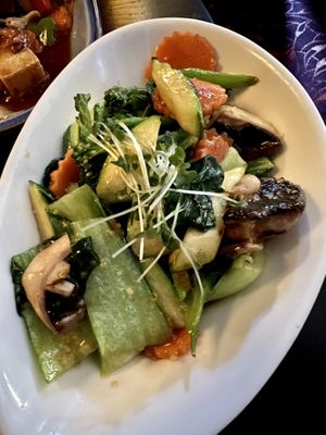 Mixed vegetables stir fry   at Chaophraya in Aberdeen