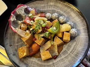 Sweet & sour tofu  at Chaophraya in Aberdeen
