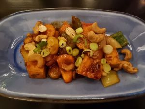 Cashew nut main with tofu at Chaophraya in Aberdeen