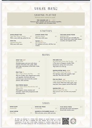 Menu Jan’25  at Chaophraya in Aberdeen