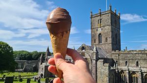 I'd eaten most of it by now! It was a huge ice cream at Nook in Haverfordwest