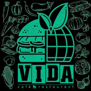 Logo at Vida Cafe in Barcelona