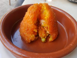 Arancini at Vida Cafe in Barcelona