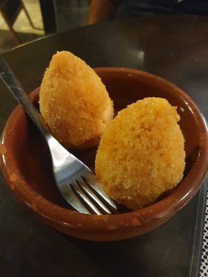 Arancinis! at Vida Cafe in Barcelona