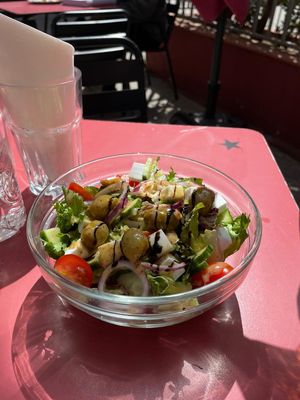 Greek salad at Vida Cafe in Barcelona