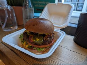 Notorious B.R.G vegan burger at Notorious BRG in Canterbury