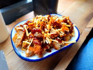 BBQ chicken mac, cantidad perfecta. Sabor de 10. #Veganuary at Notorious BRG in Canterbury