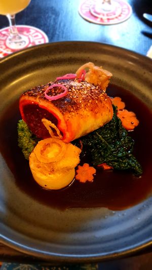 Spiced beetroot & lentil wellington at The Bruce Arms in Ripon