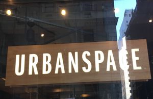 Sign for Urbanspace food court at Playa Bowls - Park Ave in New York City