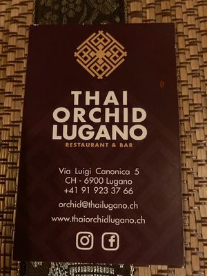 Contact information  at Thai Orchid in Lugano