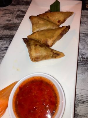 Vegetable samosas  at Thai Orchid in Lugano