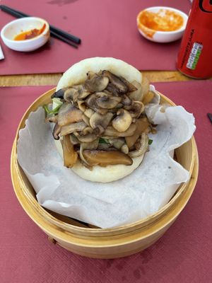 Mushroom bao  at Bao House in Milan