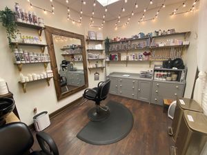 inside the salon at Gloss Hair Lounge in Seattle