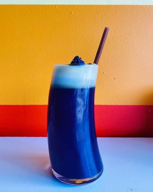 Pea Flower tea cocktail! at The Walrus in Jacksonville