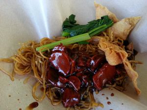 Noodles RM2 (portion is smaller compared to the rice dishes and noodle soup dishes) at Fu Guang Vegetarian Fast Food Restaurant in Brinchang