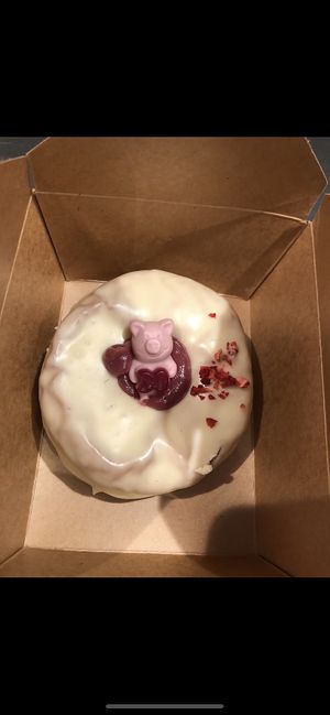 white chocolate and raspberry (the best)  at Nonna's Deliciously Different in Swansea