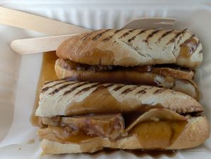 Roast dinner panini at Nonna's Deliciously Different in Swansea