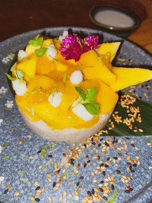 Mango sticky rice   at La Bárbara - Aki Sushi in Panama City