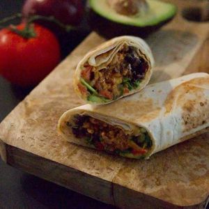 Vegan Burrito at VegeMania by Chef Anthony Gomes in Belgrade