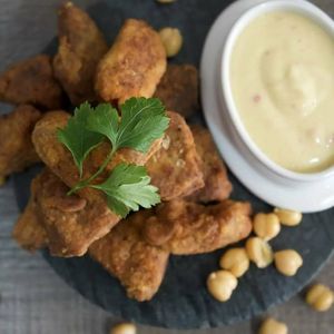 Vegan Chicken Nuggets at VegeMania by Chef Anthony Gomes in Belgrade