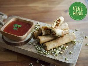 Spring Rolls at VegeMania by Chef Anthony Gomes in Belgrade