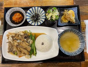 Mushroom stir-fry (10.000 KRW)  at Half Forest - 식을탐하다 in Jeju