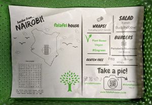 Positivity at Falafel House in Nairobi