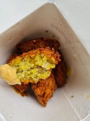 Inside shot falafel at Falafel House in Nairobi