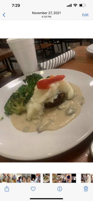 Mashed potatoes and Lentil loaf  at Picasso Cafe on Paseo in Oklahoma City