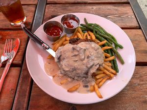 Chicken Fried Portobello at Picasso Cafe on Paseo in Oklahoma City