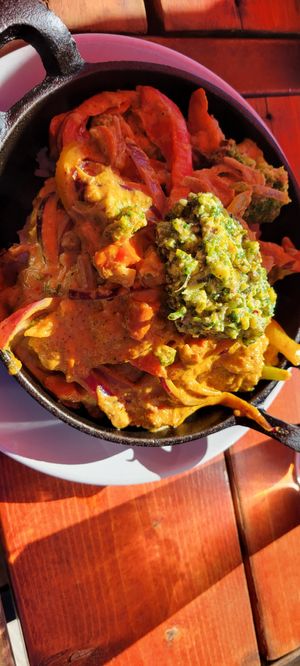 Vegan tikki masala at Picasso Cafe on Paseo in Oklahoma City