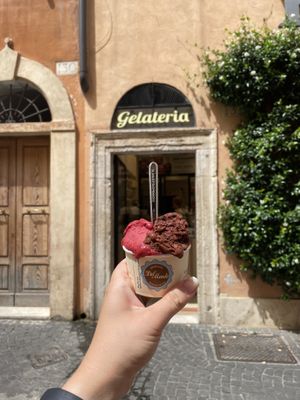   at Gelateria Del Monte in Rome