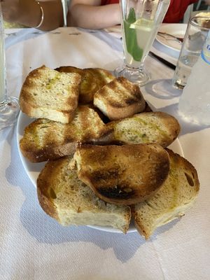 Complimentary bread with oil  at Georgia's Traditional Taverna in Crete