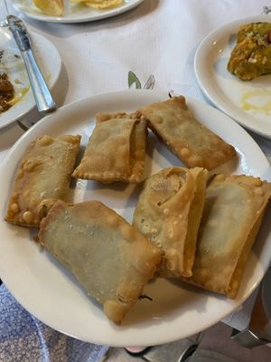 Pies with Wild Vegetables  at Georgia's Traditional Taverna in Crete