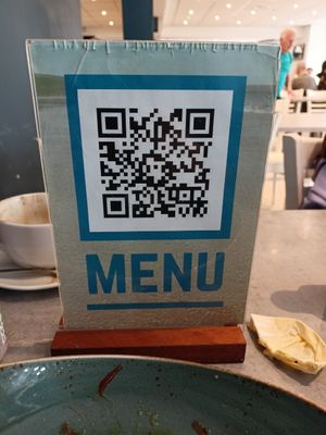 Menu qr code at Pucelli's in Padstow