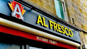AL FRESCO Sign and Logo - Italian restaurant Aberdeen at Al Fresco in Aberdeen