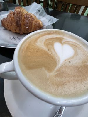 Coffee with almond milk at Fifi Almacén in Buenos Aires
