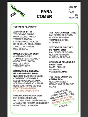 Carta  at Fifi Almacén in Buenos Aires