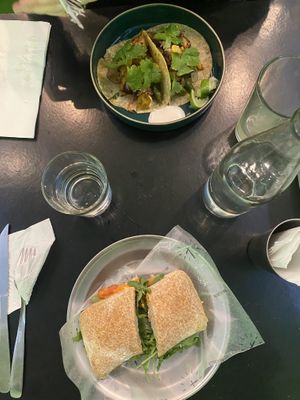 tacos de hongo melena de león  at Fifi Almacén in Buenos Aires