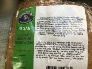 Ingredients for one of their vegan sandwiches at Morton Williams in New York City