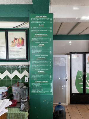 Menu  at Naturalissimo - 995 5a. Norte Poniente in Tuxtla Gutierrez