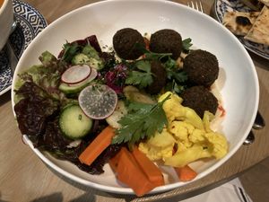 Falafel plate  at The Daisy in Santa Barbara