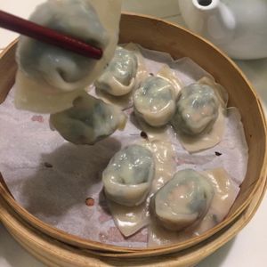 Steamed dumplings at Gaia Veggie Shop - Tsuen Wan in New Territories