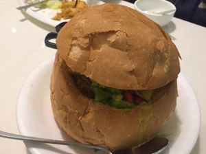 Vegetable curry in country bread at Gaia Veggie Shop - Tsuen Wan in New Territories