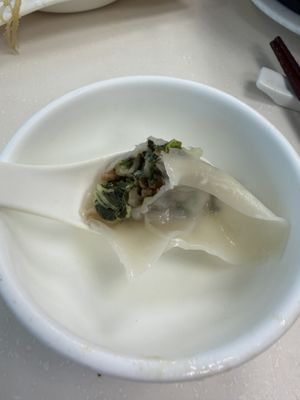 Noodle soup and dumplings    at Gaia Veggie Shop - Tsuen Wan in New Territories
